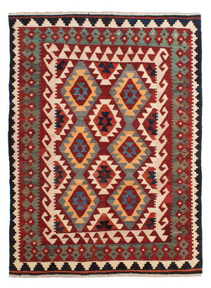 Alfombra Kelim - Splash - 203 x 147 cm - multicolor