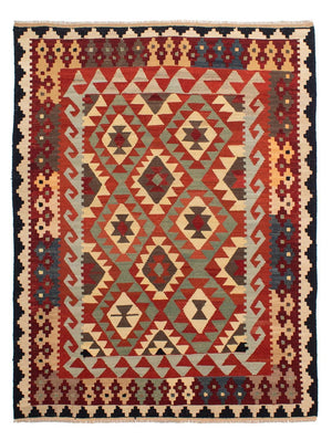 Alfombra Kelim - Splash - 215 x 157 cm - multicolor