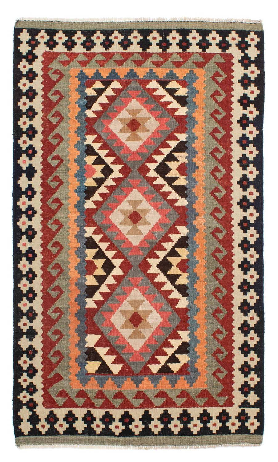 Alfombra Kelim - Splash - 206 x 123 cm - multicolor