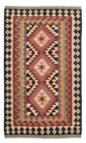 Alfombra Kelim - Splash - 206 x 123 cm - multicolor