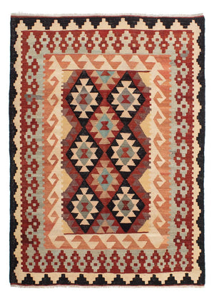 Alfombra Kelim - Splash - 202 x 151 cm - multicolor