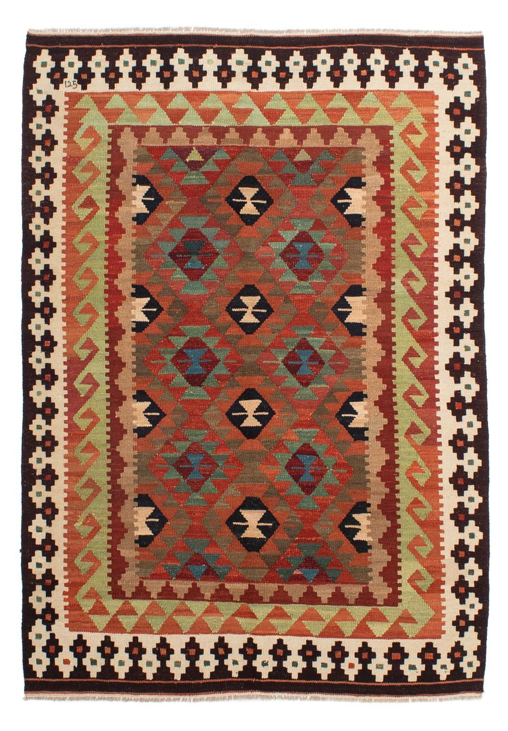 Alfombra Kelim - Splash - 211 x 154 cm - multicolor