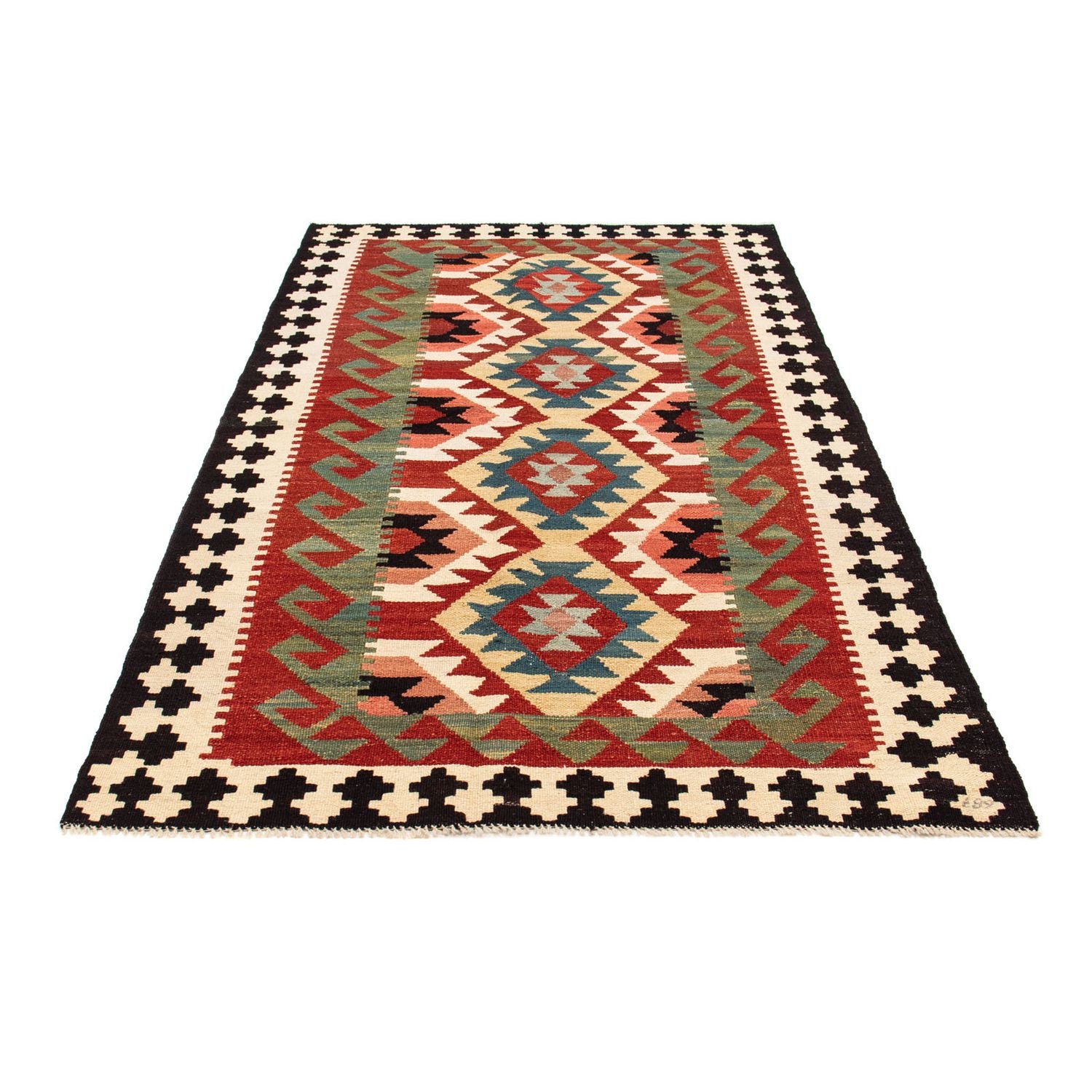 Alfombra de pasillo Alfombra Kelim - Splash - 224 x 129 cm - multicolor