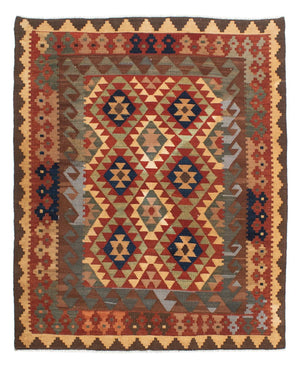 Alfombra Kelim - Splash - 193 x 158 cm - multicolor