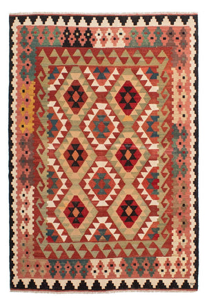 Alfombra Kelim - Splash - 201 x 150 cm - multicolor