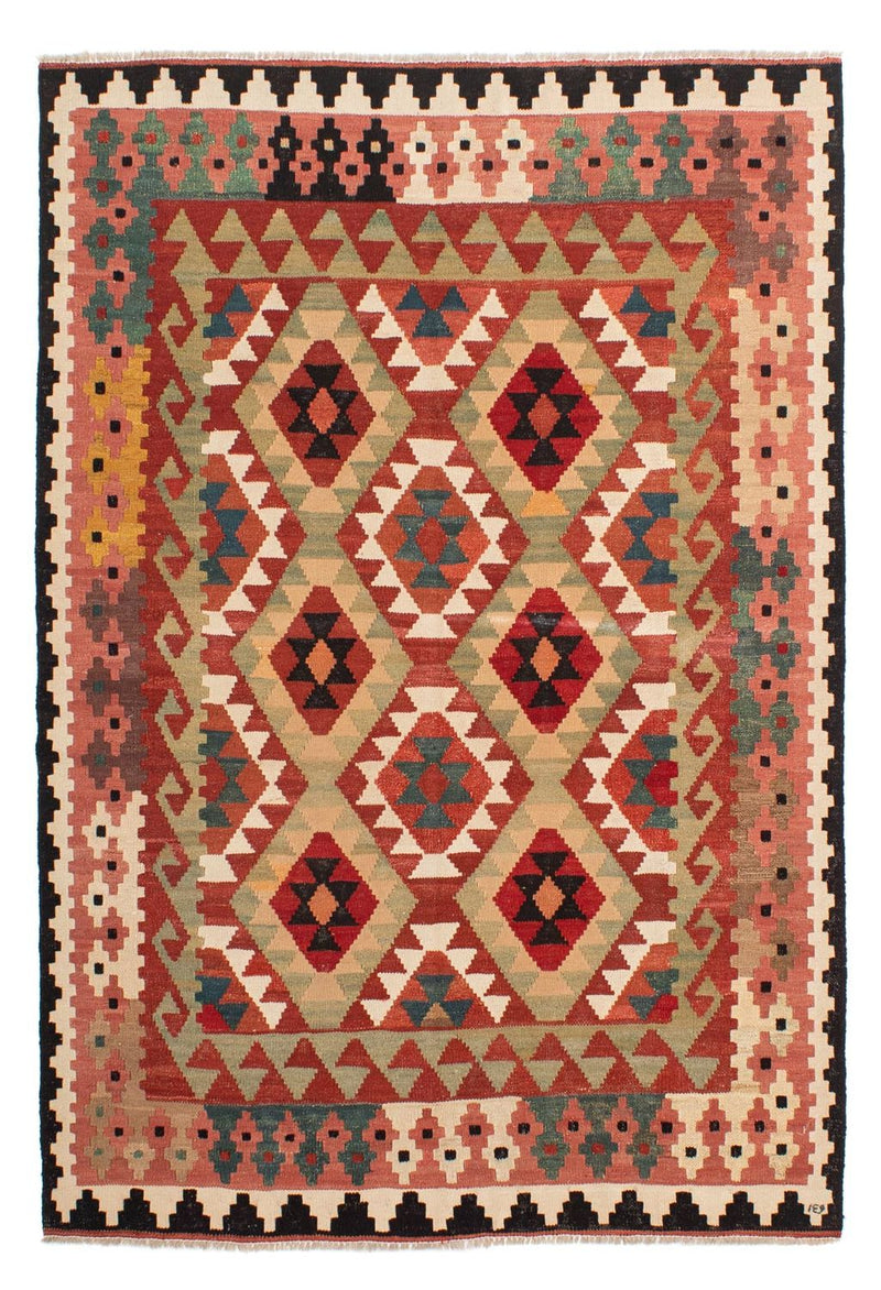 Alfombra Kelim - Splash - 201 x 150 cm - multicolor