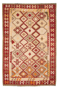 Alfombra Kelim - Splash - 290 x 193 cm - beige