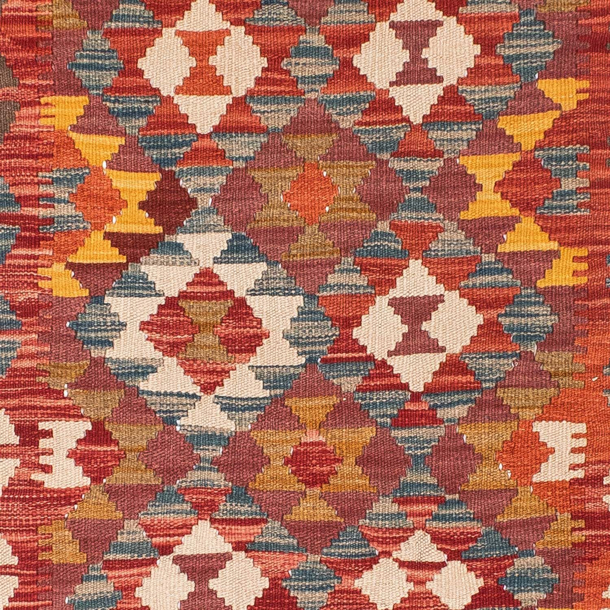 Alfombra de pasillo Alfombra Kelim - Oriental - 195 x 98 cm - rojo