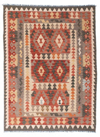 Alfombra Kelim - Oriental - 194 x 147 cm - rojo claro