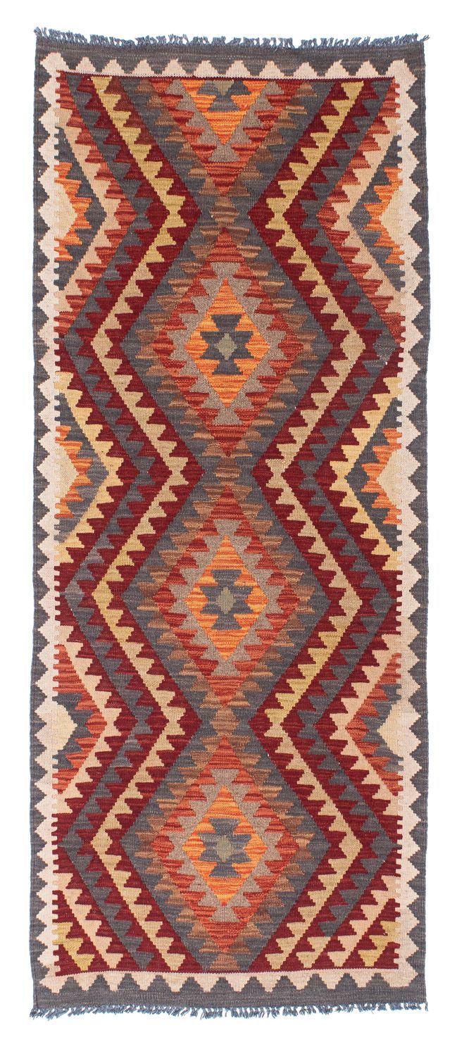Alfombra de pasillo Alfombra Kelim - Oriental - 191 x 80 cm - gris