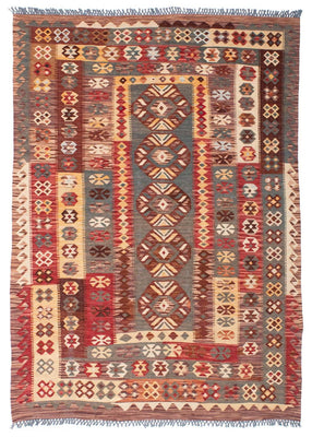 Alfombra Kelim - Oriental - 195 x 145 cm - multicolor