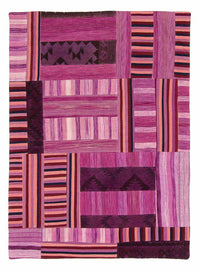 Alfombra de patchwork - 298 x 155 cm - púrpura