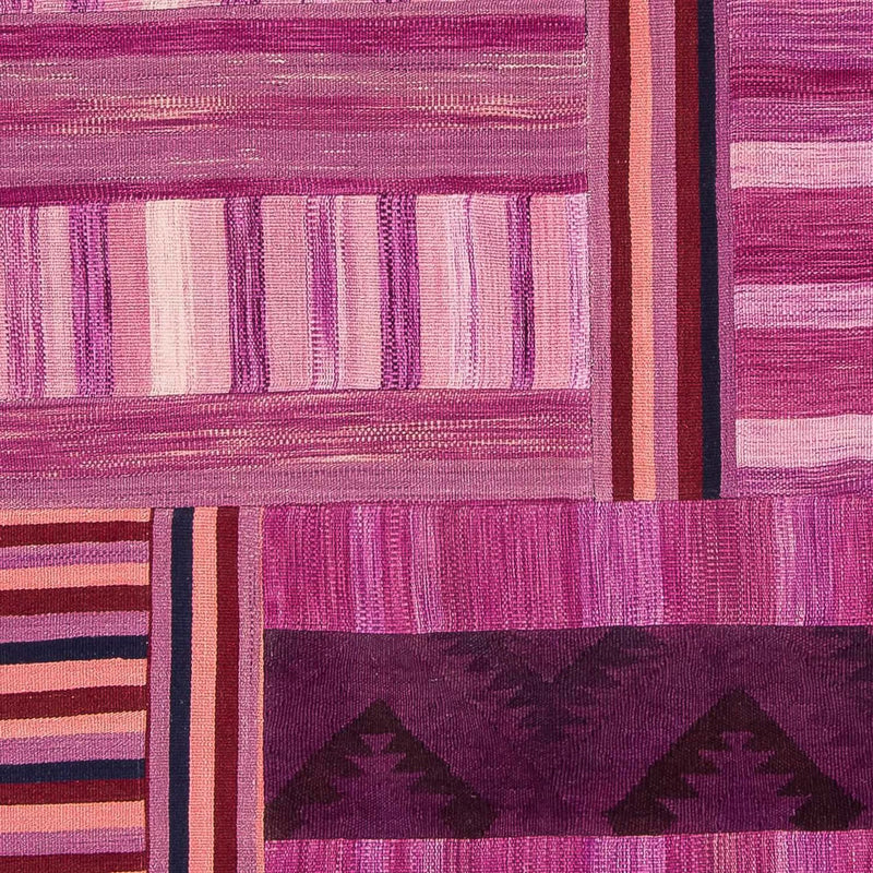 Alfombra de patchwork - 298 x 155 cm - púrpura