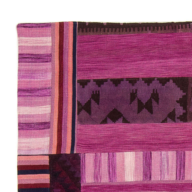 Alfombra de patchwork - 298 x 155 cm - púrpura