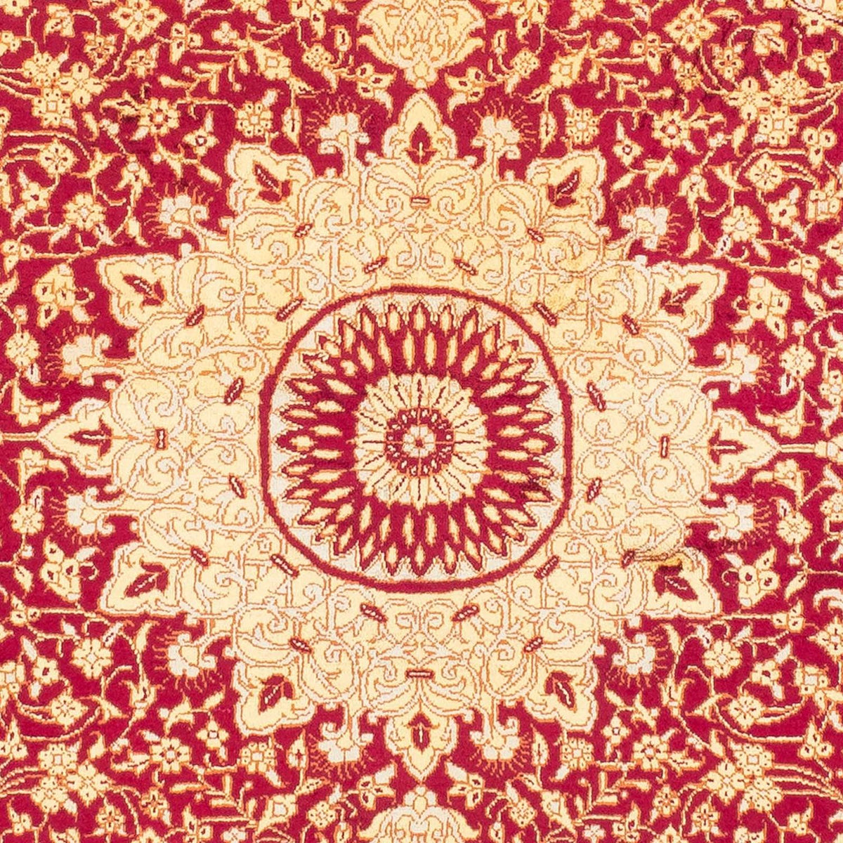 Alfombra persa - Ghom - 147 x 102 cm - rojo oscuro