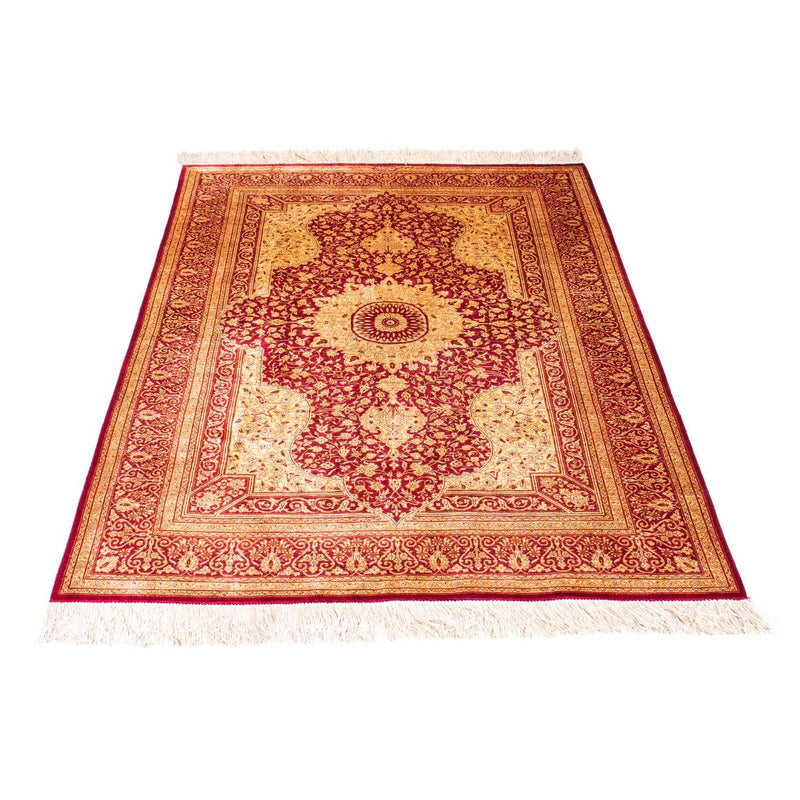 Alfombra persa - Ghom - 147 x 102 cm - rojo oscuro