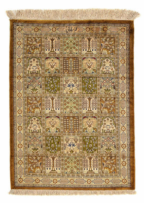 Alfombra persa - Ghom - 77 x 56 cm - multicolor