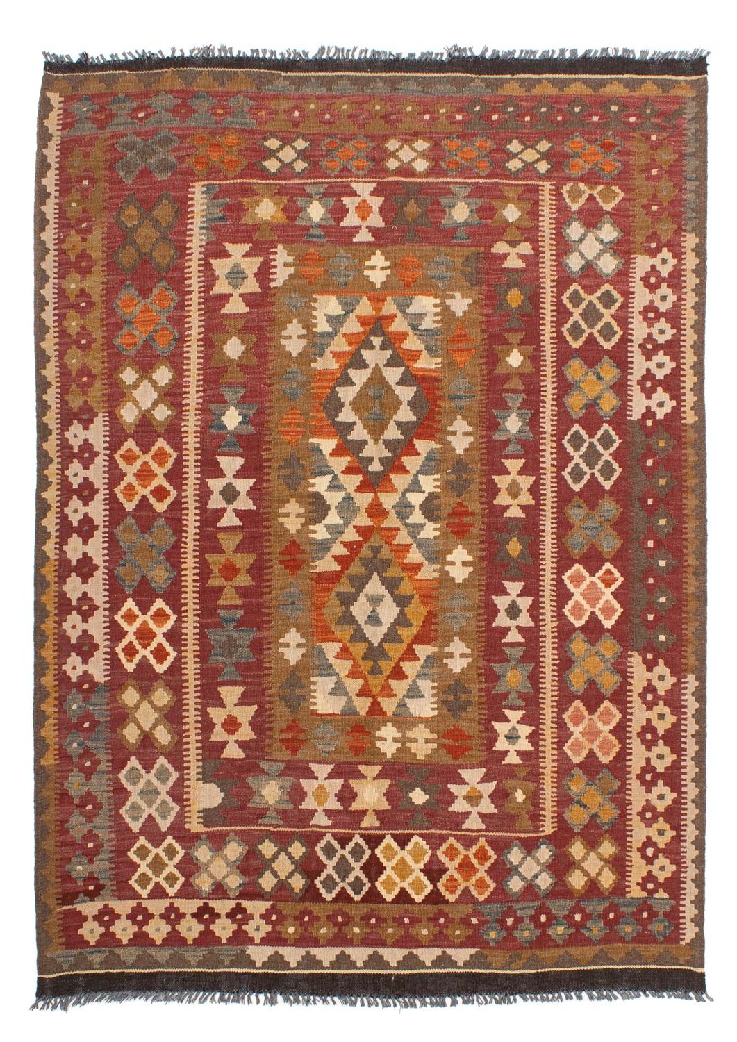 Alfombra Kelim - Splash - 201 x 153 cm - multicolor