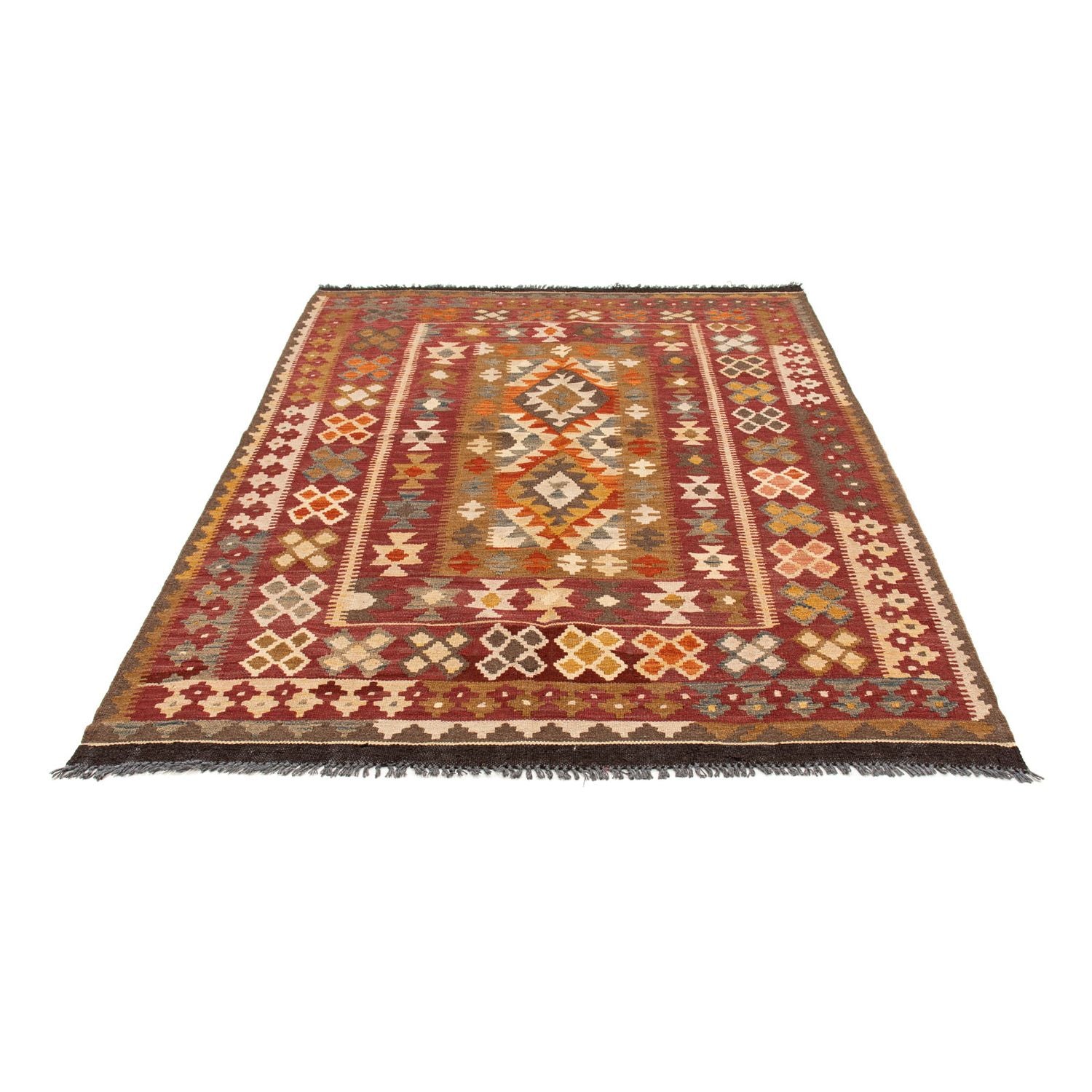 Alfombra Kelim - Splash - 201 x 153 cm - multicolor