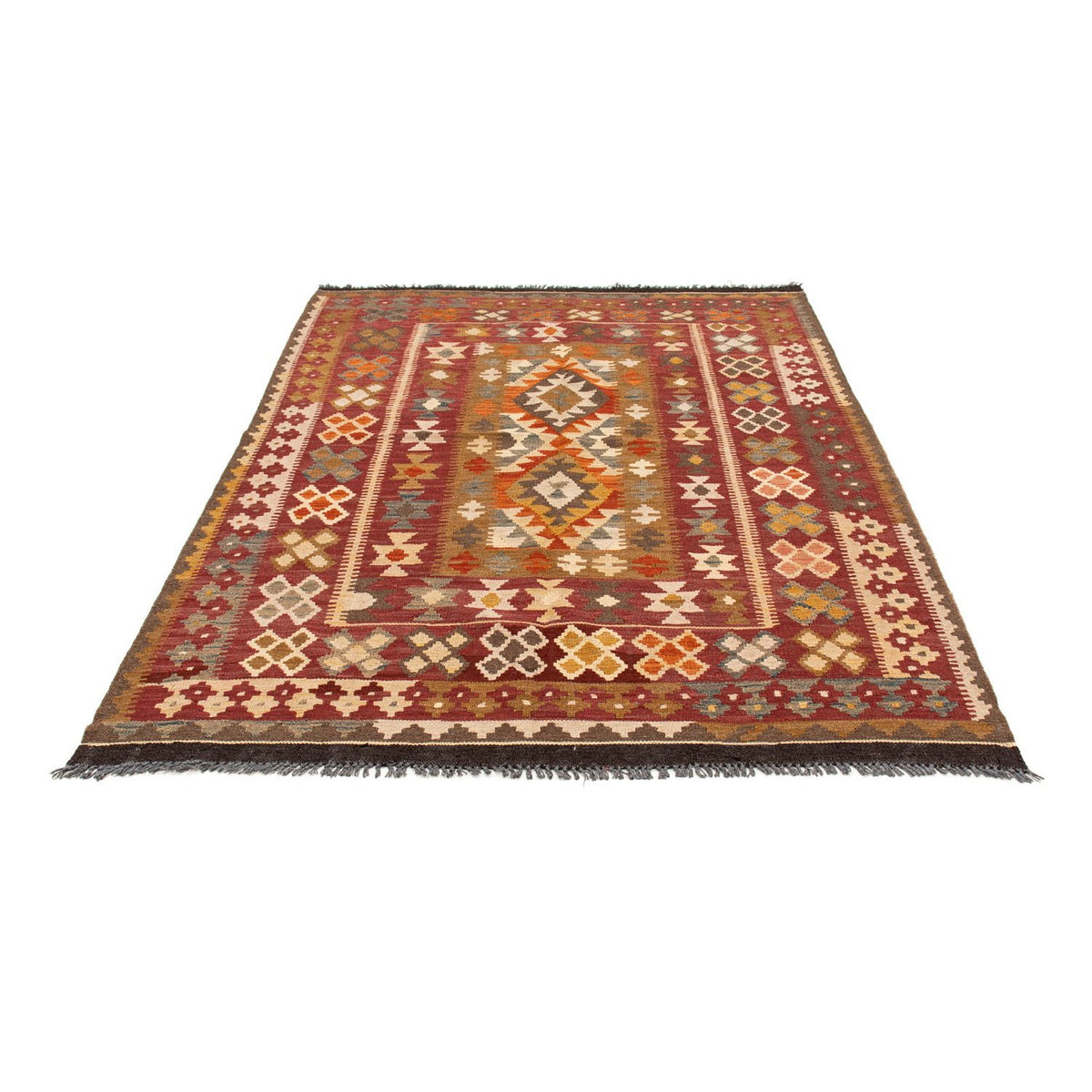 Alfombra Kelim - Splash - 201 x 153 cm - multicolor