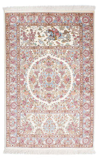 Alfombra persa - Ghom - 157 x 100 cm - beige