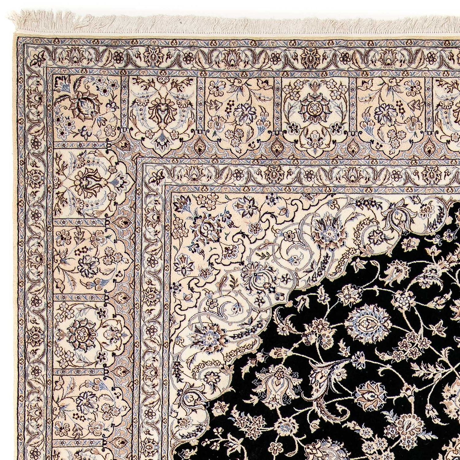 Alfombra Persa - Nain - Prima - 304 x 215 cm - azul oscuro