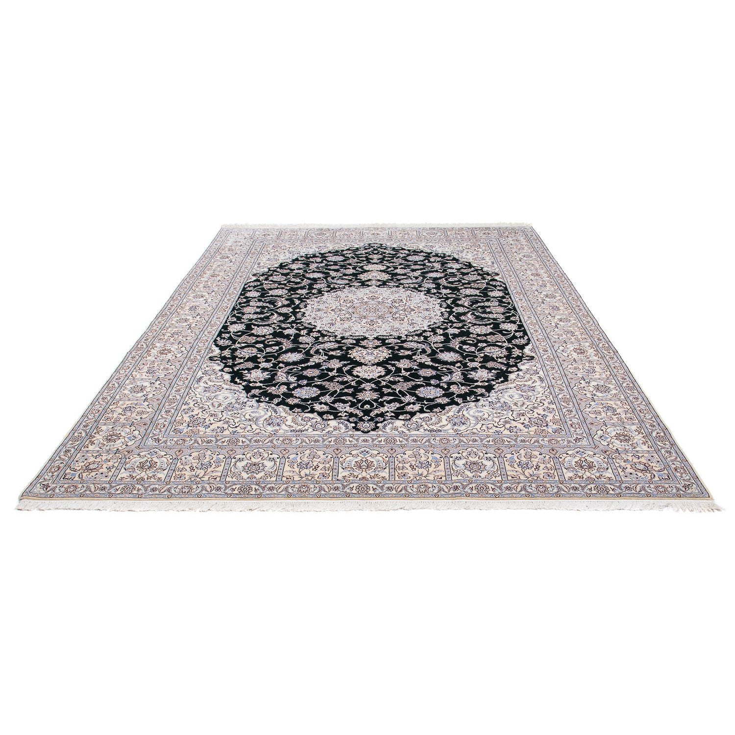 Alfombra Persa - Nain - Prima - 304 x 215 cm - azul oscuro