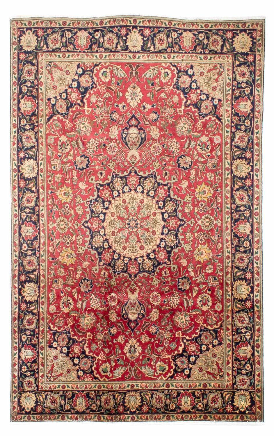 Alfombra persa - Tabriz - 310 x 200 cm - rojo claro