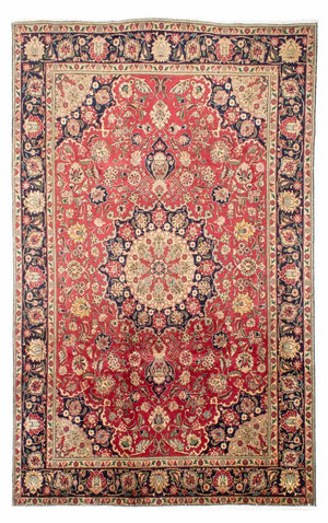Alfombra persa - Tabriz - 310 x 200 cm - rojo claro