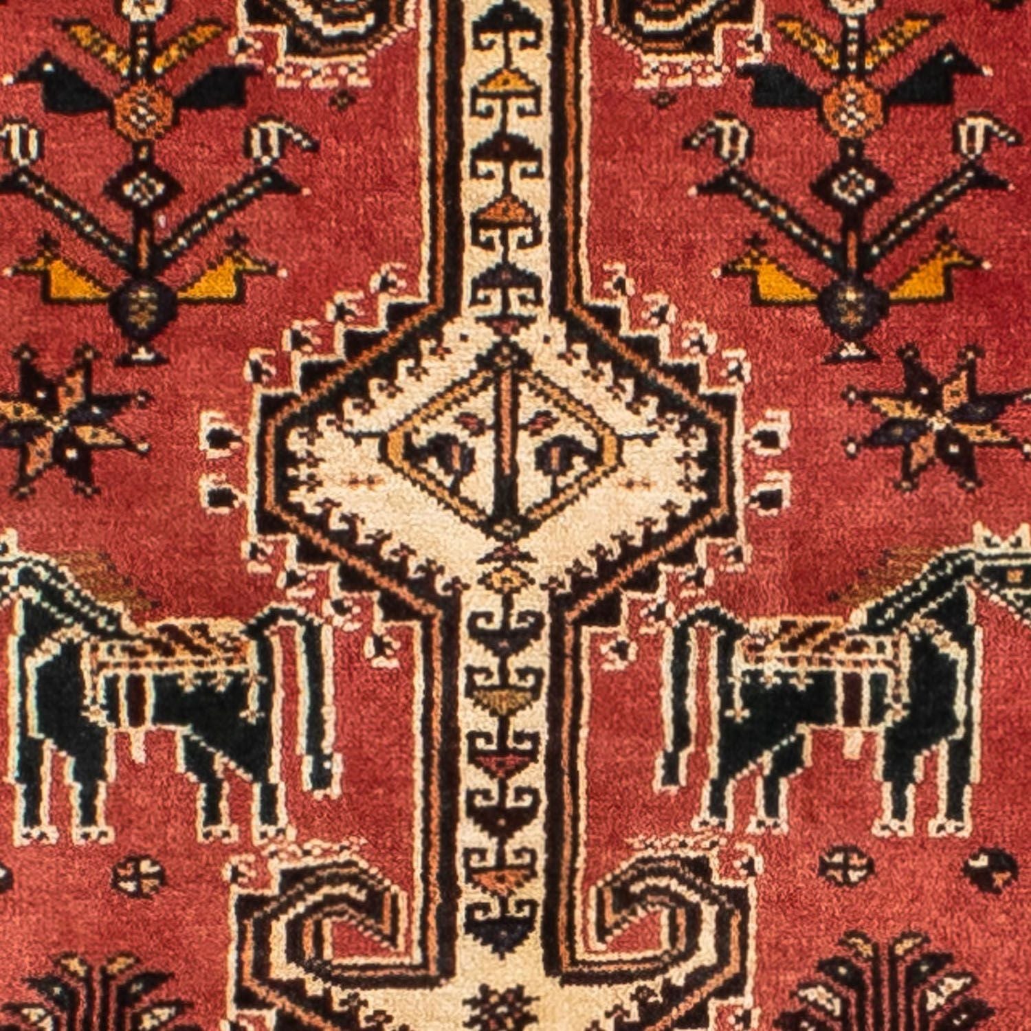 Alfombra de pasillo Alfombra persa - Nómada - 400 x 100 cm - rojo claro