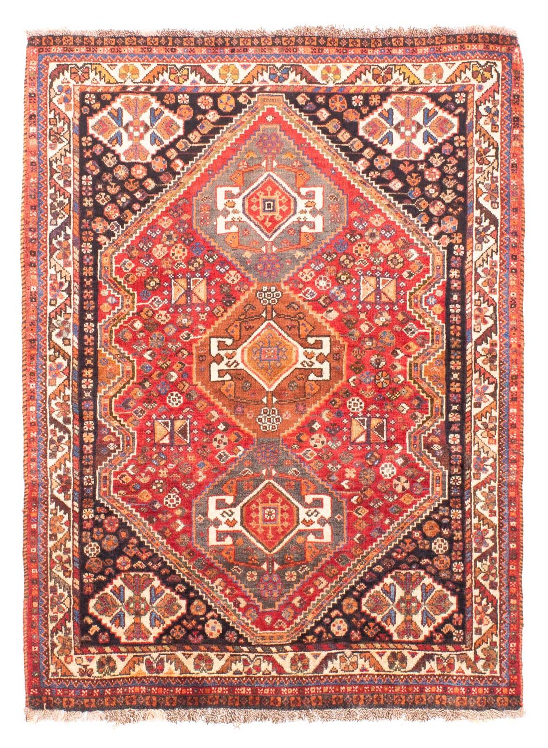 Alfombra persa - Nómada - 155 x 112 cm - rojo