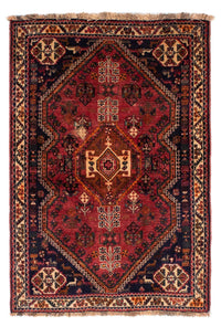 Alfombra persa - Nómada - 155 x 103 cm - rojo oscuro