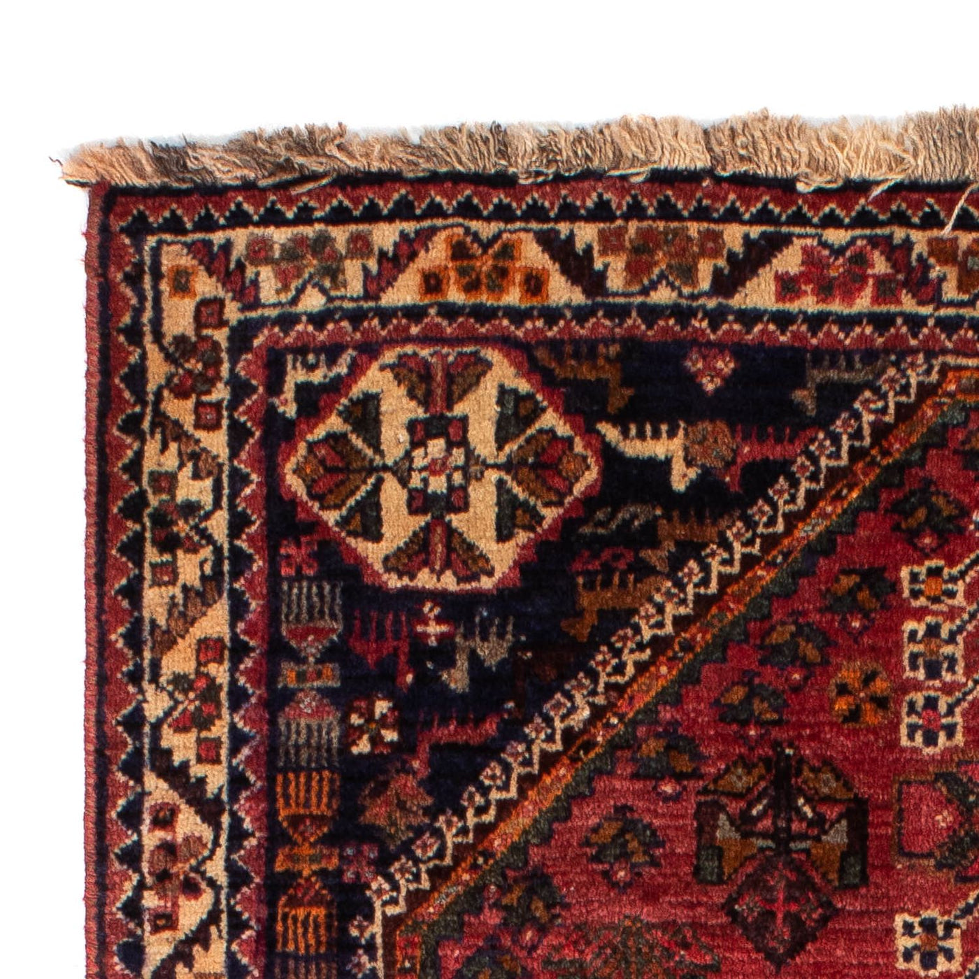 Alfombra persa - Nómada - 155 x 103 cm - rojo oscuro