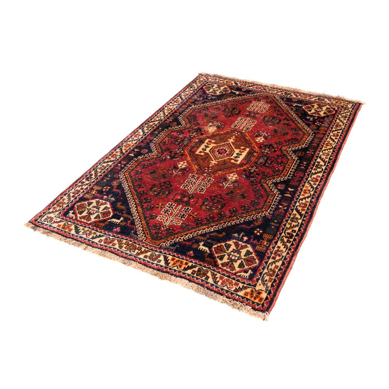 Alfombra persa - Nómada - 155 x 103 cm - rojo oscuro