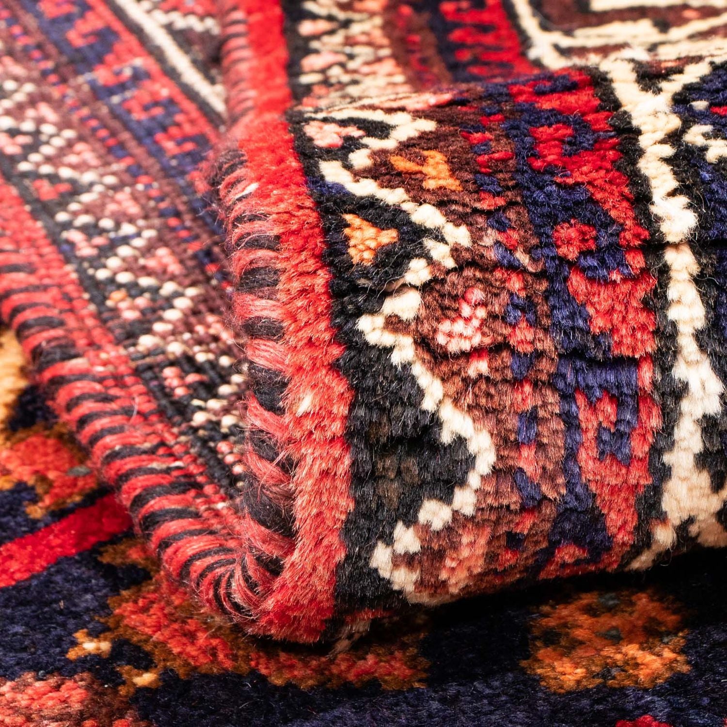 Alfombra persa - Nómada - 164 x 118 cm - azul oscuro