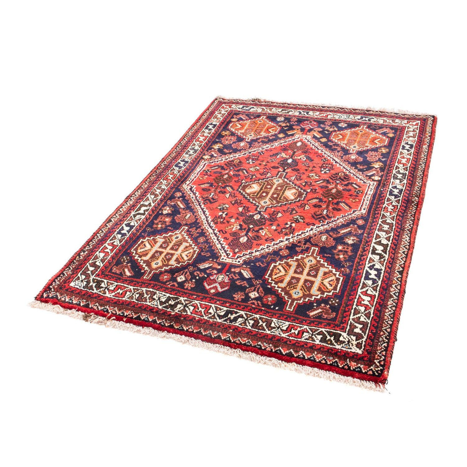Alfombra persa - Nómada - 164 x 118 cm - azul oscuro