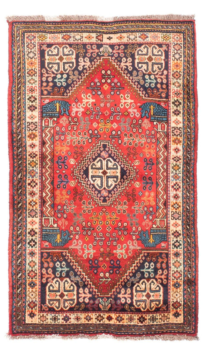 Alfombra persa - Nómada - 175 x 110 cm - rojo oscuro