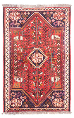 Alfombra persa - Nómada - 153 x 106 cm - rojo oscuro