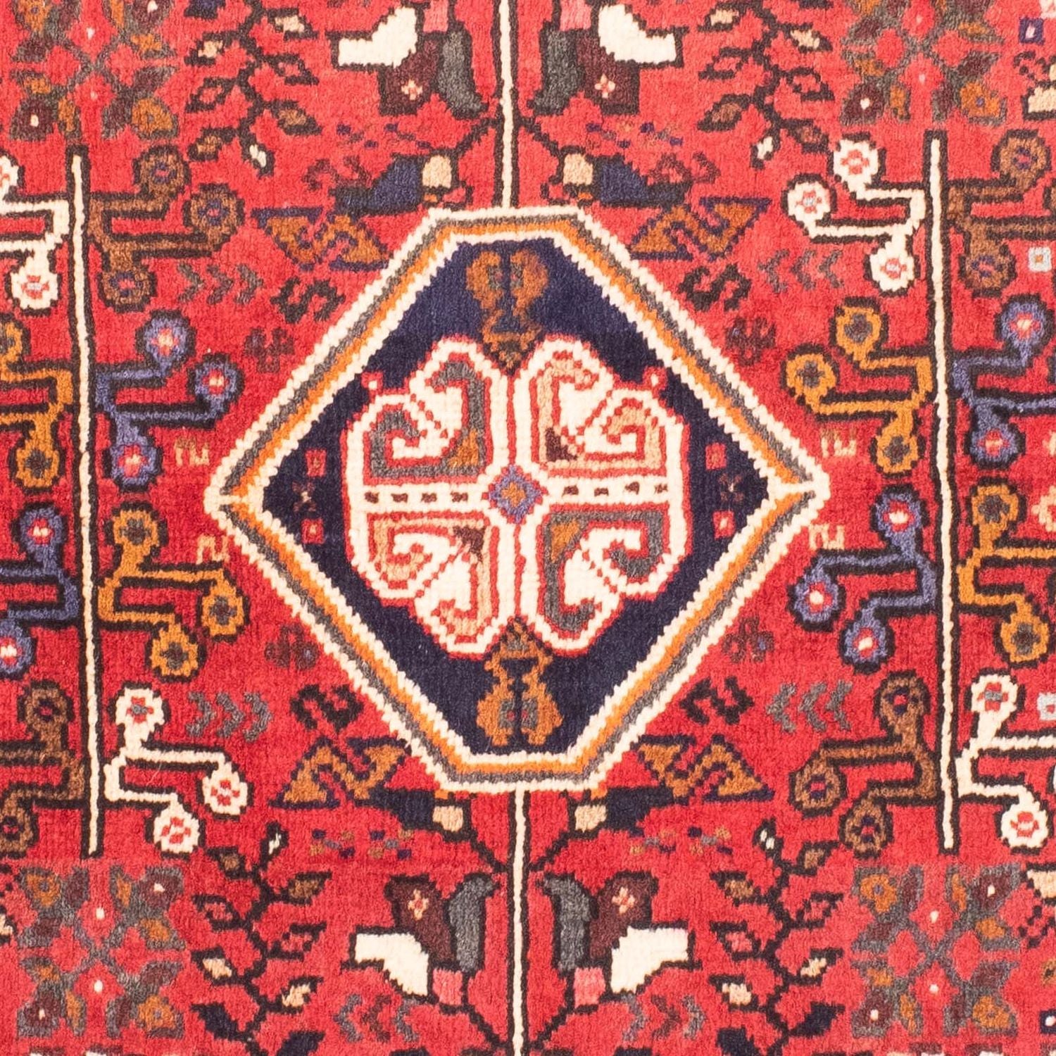 Alfombra persa - Nómada - 153 x 106 cm - rojo oscuro