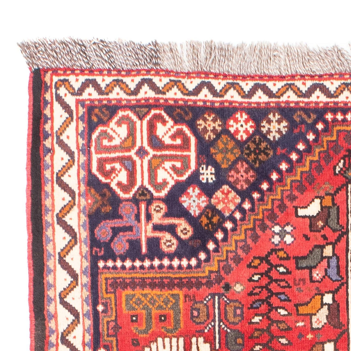 Alfombra persa - Nómada - 153 x 106 cm - rojo oscuro