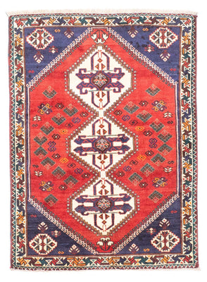 Alfombra persa - Nómada - 145 x 110 cm - rojo oscuro
