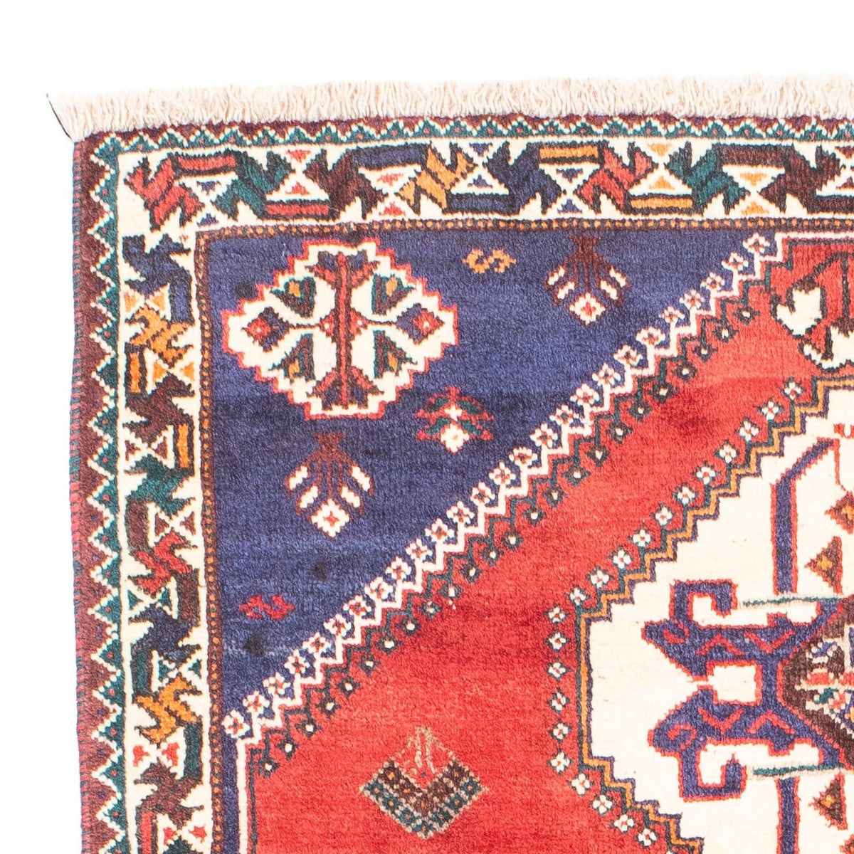 Alfombra persa - Nómada - 145 x 110 cm - rojo oscuro