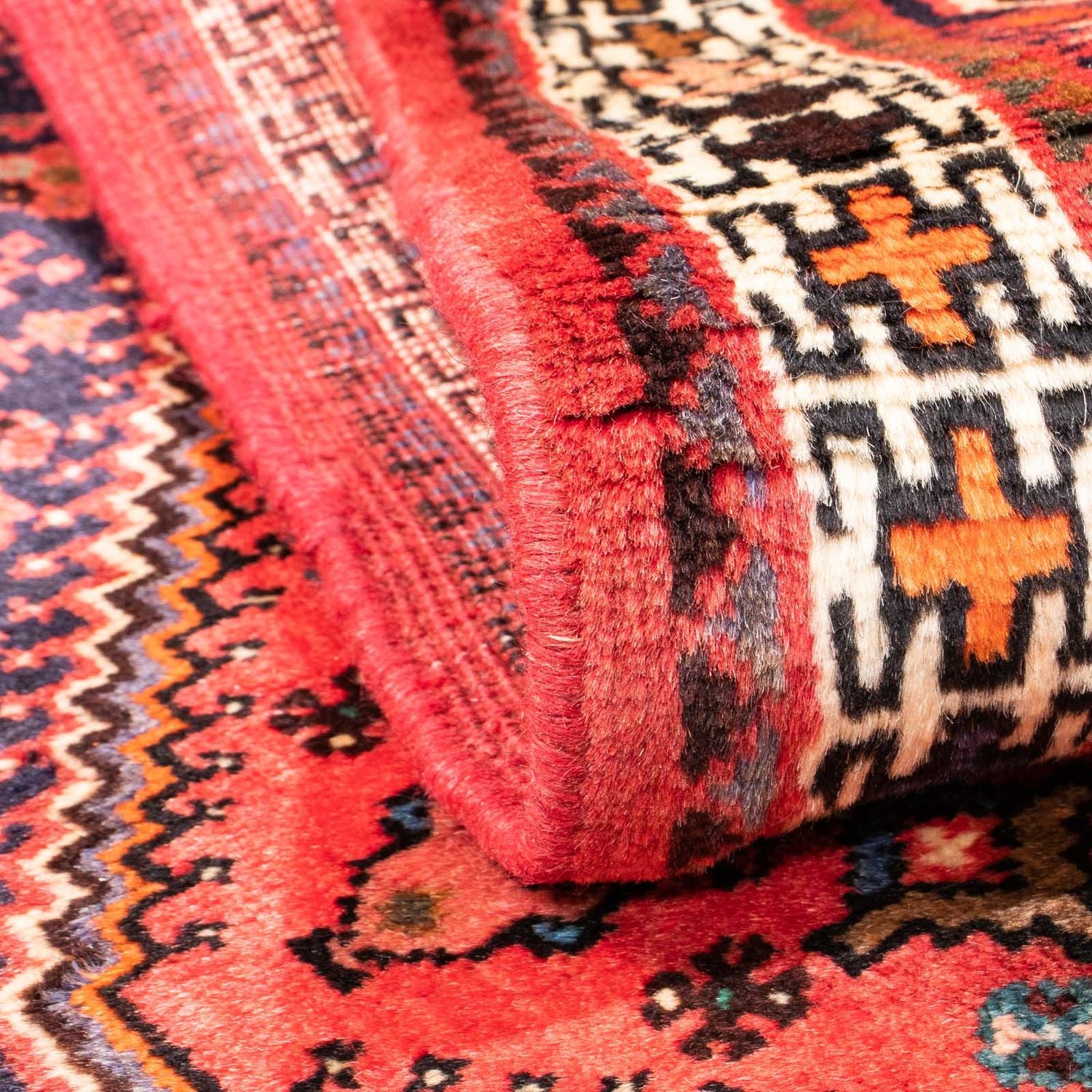 Alfombra persa - Nómada - 143 x 108 cm - rojo claro