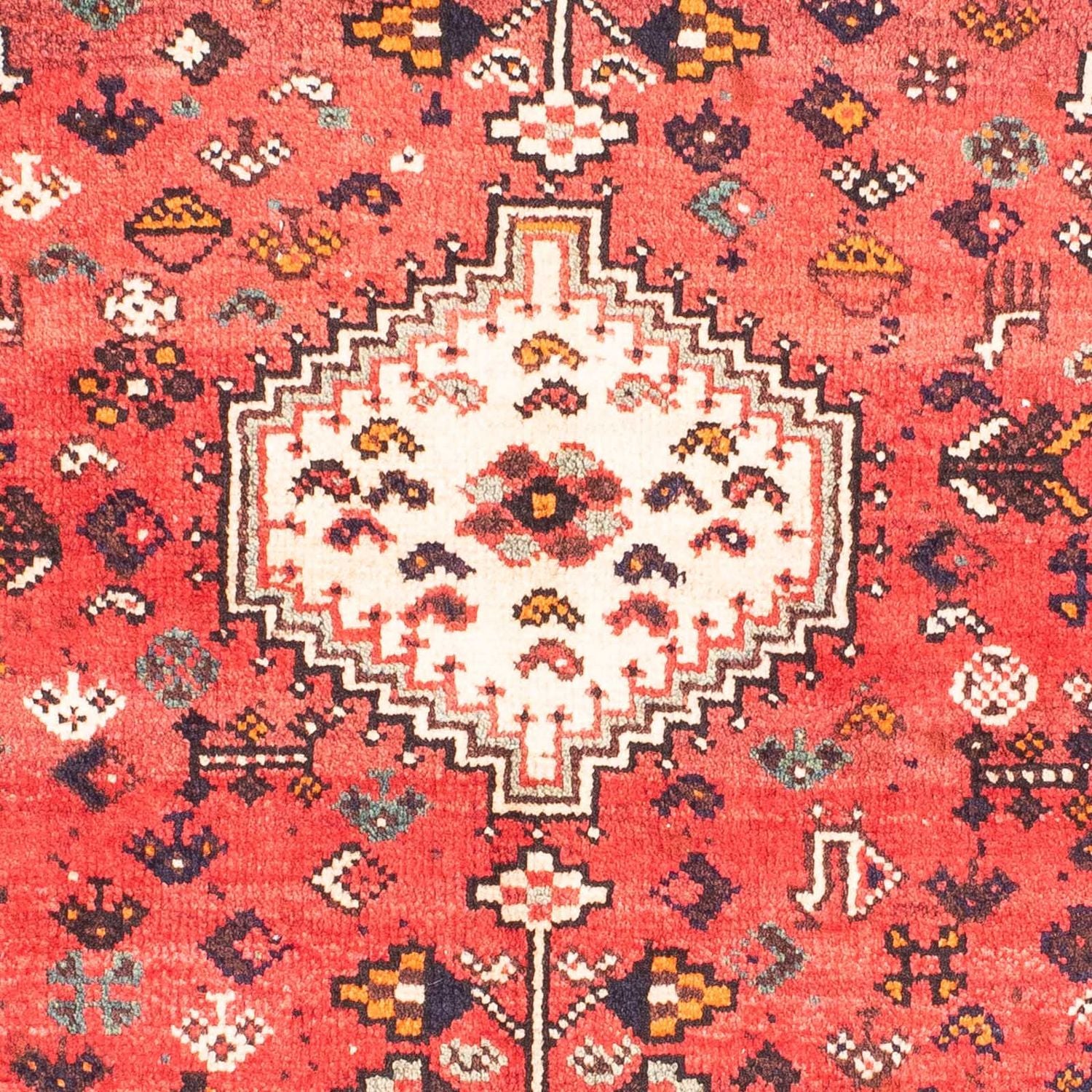 Alfombra persa - Nómada - 144 x 115 cm - rojo claro