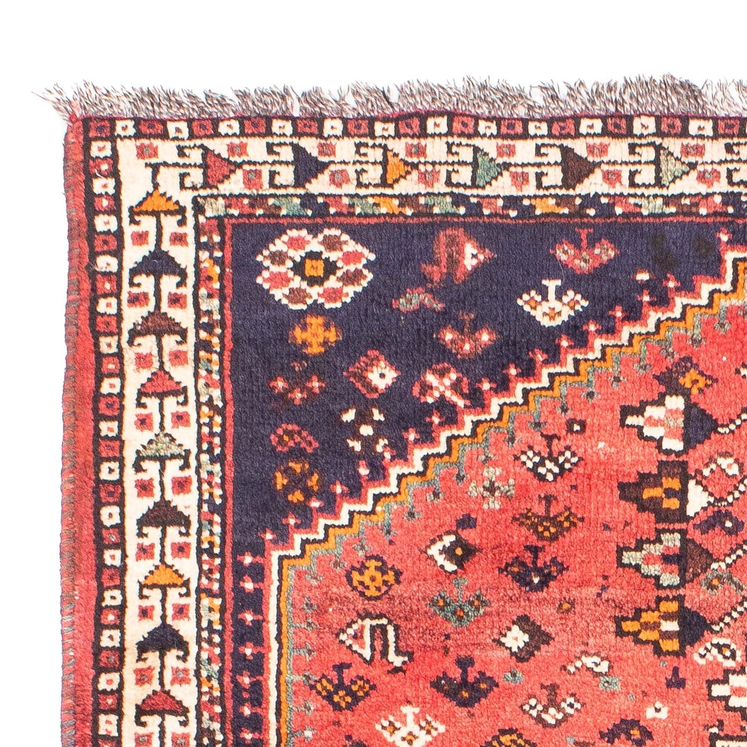 Alfombra persa - Nómada - 144 x 115 cm - rojo claro