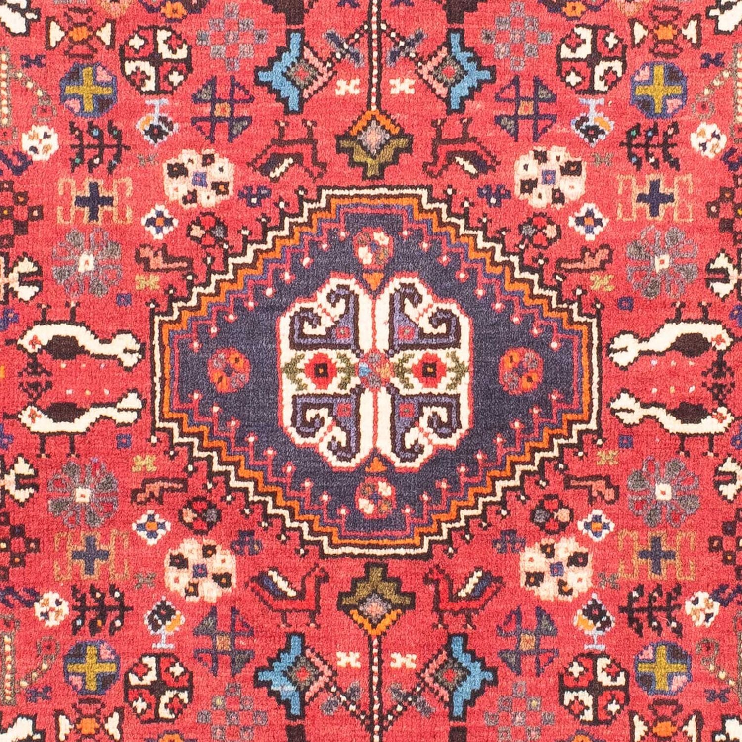 Alfombra persa - Nómada - 144 x 103 cm - rojo