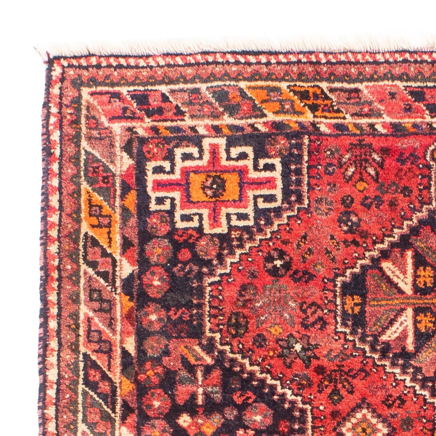 Alfombra persa - Nómada - 145 x 120 cm - rojo oscuro