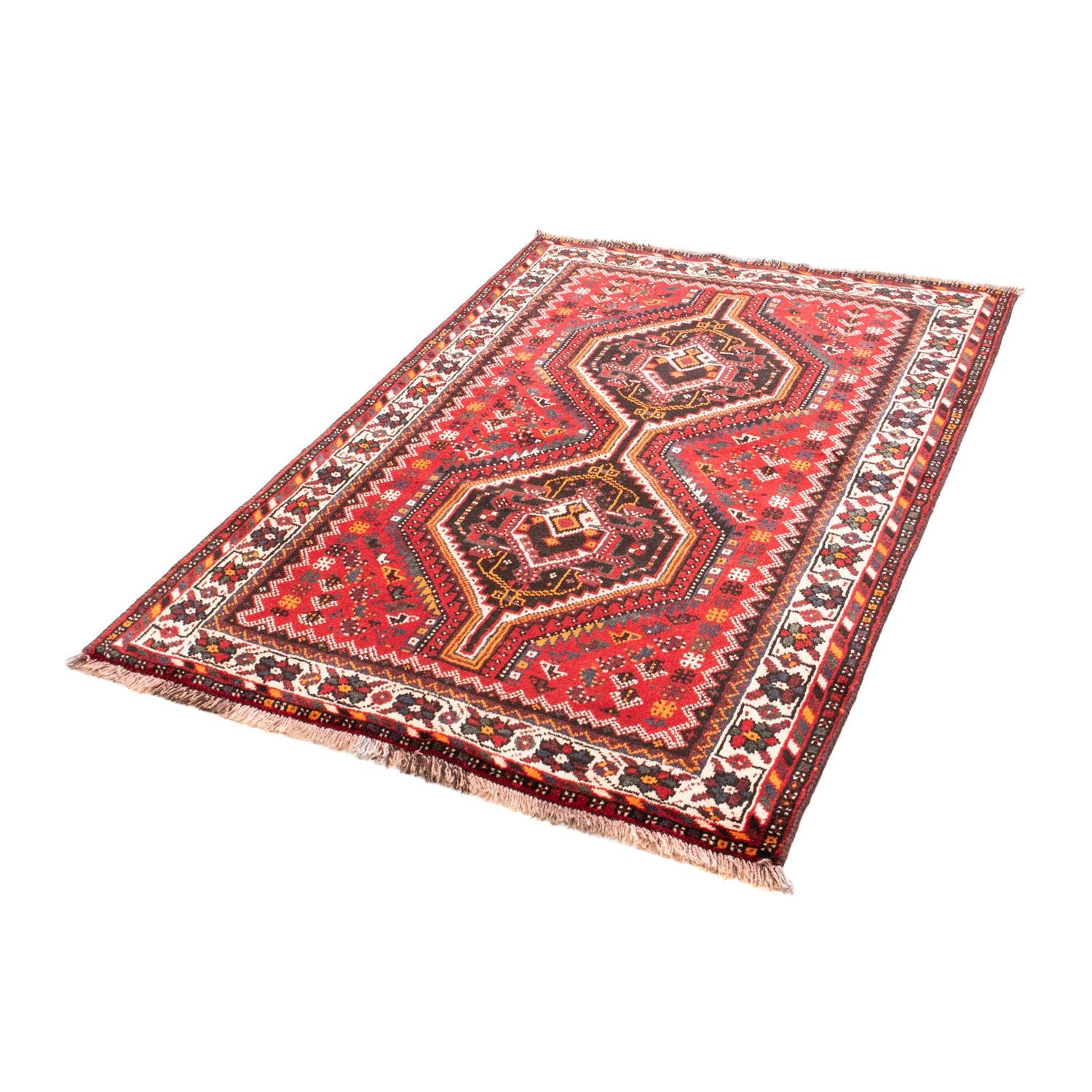 Alfombra persa - Nómada - 158 x 110 cm - rojo oscuro