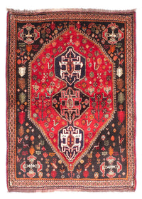 Alfombra persa - Nómada - 174 x 124 cm - rojo oscuro