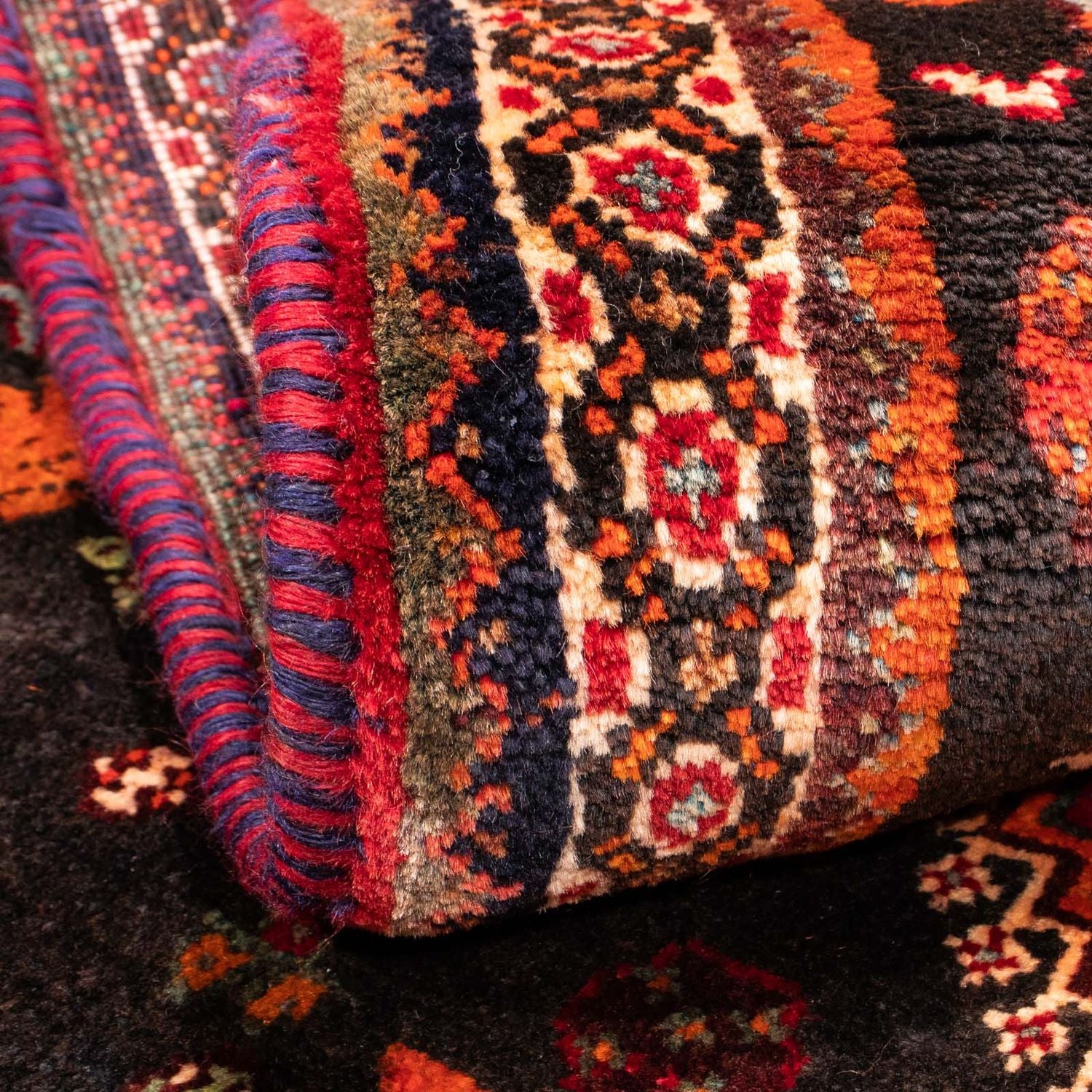 Alfombra persa - Nómada - 174 x 124 cm - rojo oscuro
